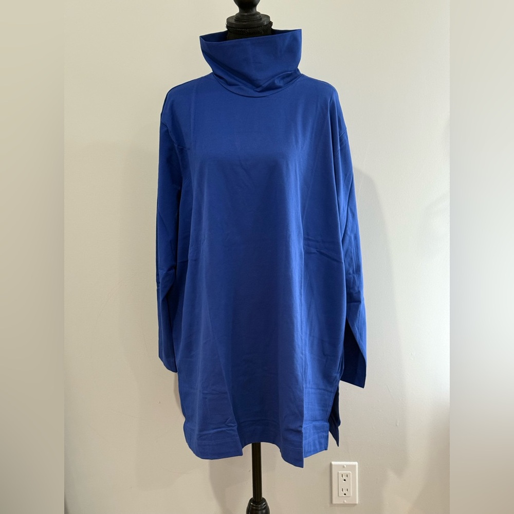New Out of Packaging D&Co XL Blue Turtleneck Sweater w Stretch 731